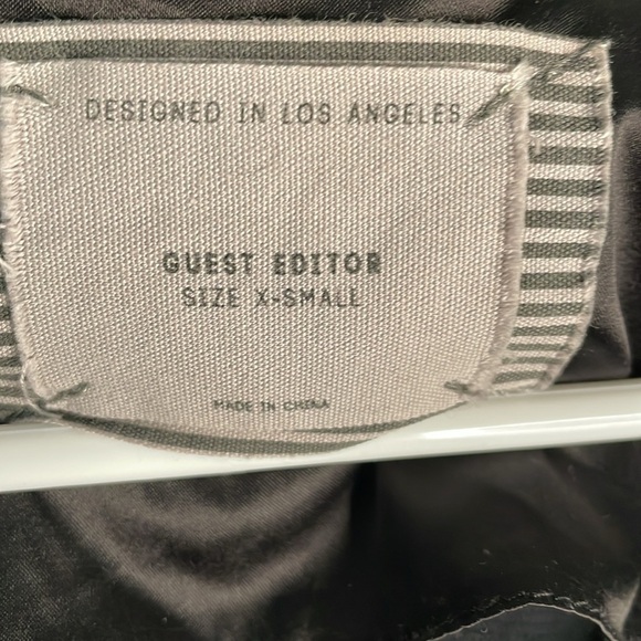 Guest Editor ANTHROPOLOGIE XS Black White Aztec Wool Waterfall Vest Boho Hippie - Picture 2 of 11